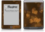 Bokeh Hearts Orange - Decal Style Skin (fits Amazon Kindle Touch Skin)
