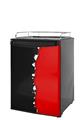 Kegerator Skin - Ripped Colors Black Red (fits medium sized dorm fridge and kegerators)