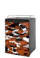 Kegerator Skin - WraptorCamo Digital Camo Burnt Orange (fits medium sized dorm fridge and kegerators)