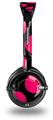 Kearas Polka Dots Pink On Black Decal Style Skin fits Skullcandy Lowrider Headphones (HEADPHONES  SOLD SEPARATELY)