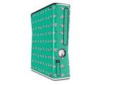 Paper Planes Turquoise Decal Style Skin for XBOX 360 Slim Vertical