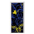 Twisted Garden Blue and Yellow Door Skin (fits doors up to 34x84 inches)