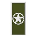 Distressed Army Star Door Skin (fits doors up to 34x84 inches)