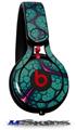 WraptorSkinz Skin Decal Wrap compatible with Beats Mixr Headphones Linear Cosmos Teal Skin Only (HEADPHONES NOT INCLUDED)