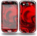 Liquid Metal Chrome Red - Decal Style Skin compatible with Samsung Galaxy S III S3