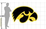 Iowa Hawkeyes Tigerhawk Black on Gold 74x48 inch Huge Fabric Wall Skin