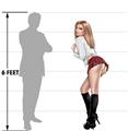 Coed Tease Pin Up Girl Wall Skin