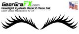 Eyelash Black Decal Set for VW Mini Coopers Dodge Neon and Others