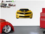 Camaro 2010 Front 52x31 inch Yellow and Black Wall Skin