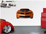 Camaro 2010 Front 52x31 inch Inferno Orange and Black Wall Skin