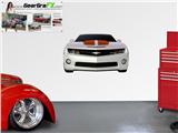 Camaro 2010 Front 52x31 inch White and Orange Wall Skin