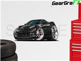 Corvette ZR1 2009 36 inch Black Wall Skin