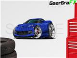 Corvette ZR1 2009 36 inch Blue Wall Skin