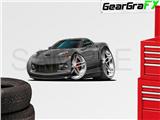 Corvette ZR1 2009 36 inch Gray Wall Skin