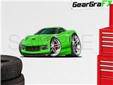 Corvette ZR1 2009 36 inch Green Wall Skin