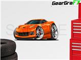 Corvette ZR1 2009 36 inch Orange Wall Skin