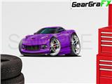 Corvette ZR1 2009 36 inch Purple Wall Skin