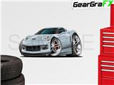 Corvette ZR1 2009 36 inch Silver Wall Skin