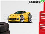 Corvette ZR1 2009 36 inch Yellow Wall Skin