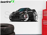 Corvette ZR1 2009 48 inch Black Wall Skin Graphic