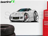 Corvette ZR1 2009 48 inch White Wall Skin Graphic