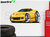 Corvette ZR1 2009 48 inch Yellow Wall Skin Graphic