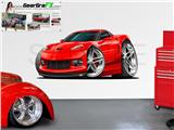 Corvette ZR1 2009 84 inch Red Wall Skin Graphic