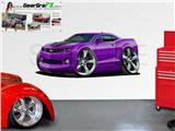 Camaro 2010 84 inch Purple Wall Skin Graphic