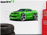 Camaro 2010  48 inch Green Wall Skin Graphic