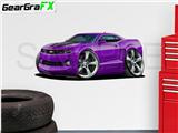 Camaro 2010  48 inch Purple Wall Skin Graphic