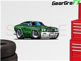 Chevelle SS 1970 36 inch Green Wall Skin