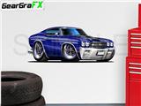 Chevelle SS 1970 48 inch Blue Wall Skin