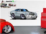 Chevelle SS 1970 84 inch Silver Wall Skin