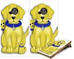Cornhole Game Board Vinyl Skin Wrap Kit - Premium Laminated - Puppy Dogs on White fits 24x48 game boards (GAMEBOARDS NOT INCLUDED)