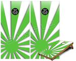 Cornhole Game Board Vinyl Skin Wrap Kit - Premium Laminated - Rising Sun Japanese Green fits 24x48 game boards (GAMEBOARDS NOT INCLUDED)
