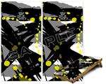 Cornhole Game Board Vinyl Skin Wrap Kit - Premium Laminated - Abstract 02 Yellow fits 24x48 game boards (GAMEBOARDS NOT INCLUDED)