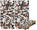 Cornhole Game Board Vinyl Skin Wrap Kit - Premium Laminated - Sexy Girl Silhouette Camo Brown fits 24x48 game boards (GAMEBOARDS NOT INCLUDED)