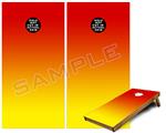 Cornhole Game Board Vinyl Skin Wrap Kit - Premium Laminated - Smooth Fades Yellow Red fits 24x48 game boards (GAMEBOARDS NOT INCLUDED)