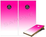 Cornhole Game Board Vinyl Skin Wrap Kit - Premium Laminated - Smooth Fades White Hot Pink fits 24x48 game boards (GAMEBOARDS NOT INCLUDED)