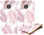 Cornhole Game Board Vinyl Skin Wrap Kit - Premium Laminated - Palms 02 Pink fits 24x48 game boards (GAMEBOARDS NOT INCLUDED)