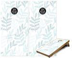Cornhole Game Board Vinyl Skin Wrap Kit - Premium Laminated - Watercolor Leaves Blues fits 24x48 game boards (GAMEBOARDS NOT INCLUDED)