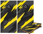 Cornhole Game Board Vinyl Skin Wrap Kit - Premium Laminated - Jagged Camo Yellow fits 24x48 game boards (GAMEBOARDS NOT INCLUDED)