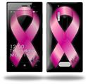 Hope Breast Cancer Pink Ribbon on Black - Decal Style Skin (fits Nokia Lumia 928)
