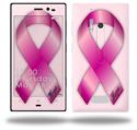 Hope Breast Cancer Pink Ribbon on Pink - Decal Style Skin (fits Nokia Lumia 928)