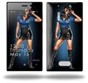 Police Dept Pin Up Girl - Decal Style Skin (fits Nokia Lumia 928)