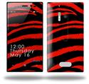 Zebra Red - Decal Style Skin (fits Nokia Lumia 928)
