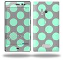 Kearas Polka Dots Mint And Gray - Decal Style Skin (fits Nokia Lumia 928)