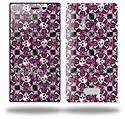 Splatter Girly Skull Pink - Decal Style Skin (fits Nokia Lumia 928)