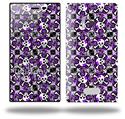 Splatter Girly Skull Purple - Decal Style Skin (fits Nokia Lumia 928)