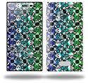 Splatter Girly Skull Rainbow - Decal Style Skin (fits Nokia Lumia 928)